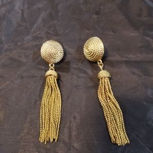 Gold Tasseled Earrings